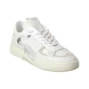 Valentino Vltn Mesh & Leather Sneaker, White